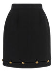 Versace Grain De Poudre Wool Skirt