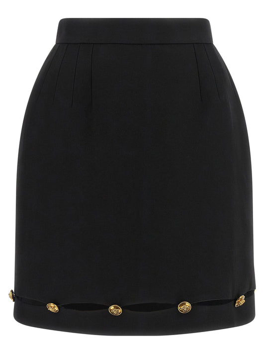 Versace Grain De Poudre Wool Skirt