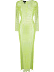 Santa Brand Rhinestones embellished long dress