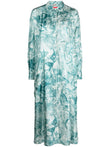 F.R.S . Printed silk shirt dress