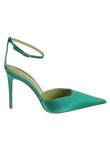 Lella Baldi Green Satin Pumps