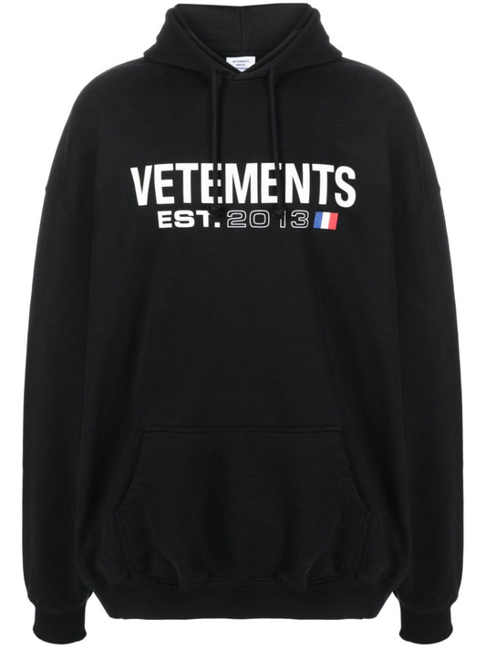 Vetements Logo cotton hoodie