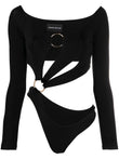 Louisa Ballou Long sleeve cut-out bodysuit
