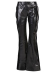 Tom Ford Flared leather and velvet trousers