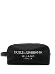Dolce & Gabbana Nylon toiletry bag with rubberized logo