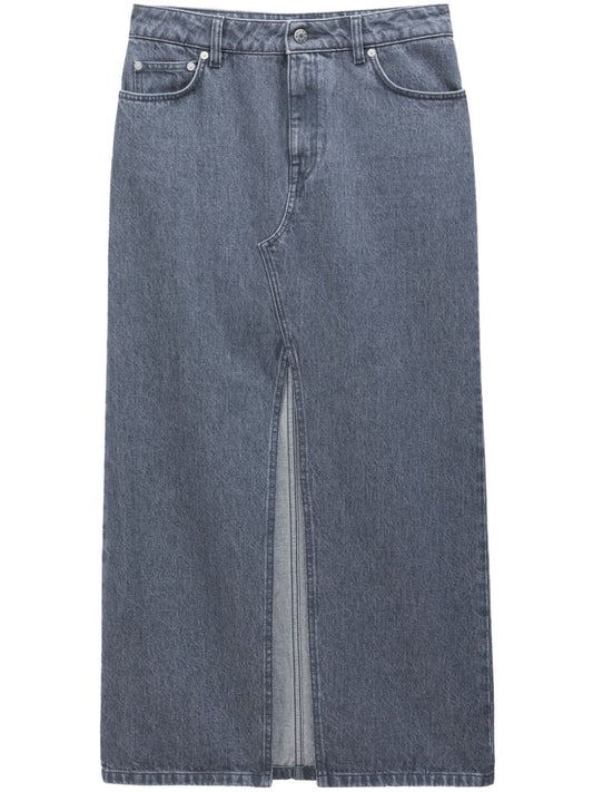 Filippa K Conscious Criteria page Slit denim long skirt