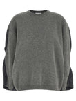 Nude Two-tone Sleeve Sweater