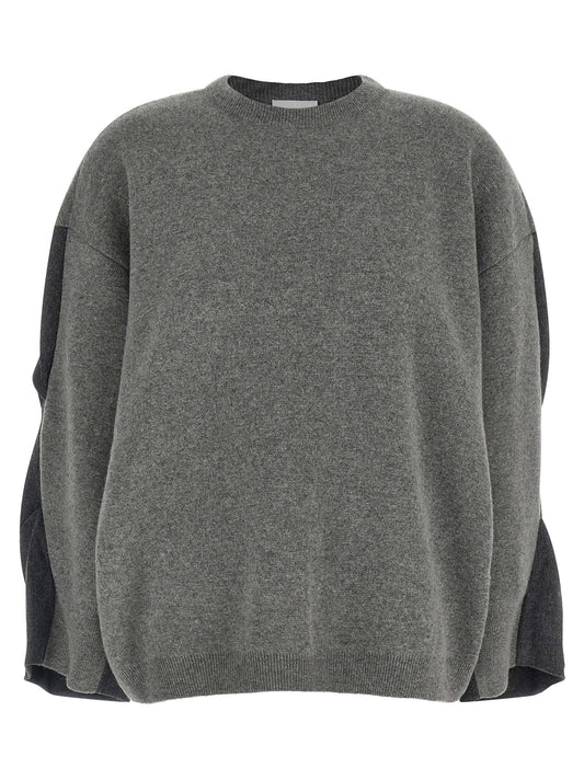 Nude Two-tone Sleeve Sweater