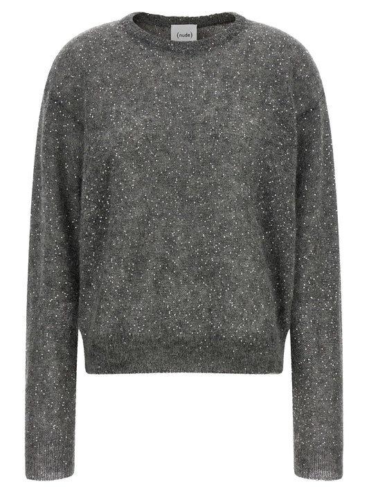 Nude Micro Sequin Sweater