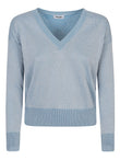 Base Cotton blend v-neck sweater