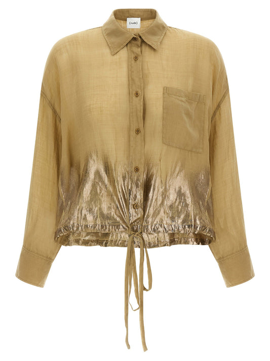 Nude Linen Blend Shirt