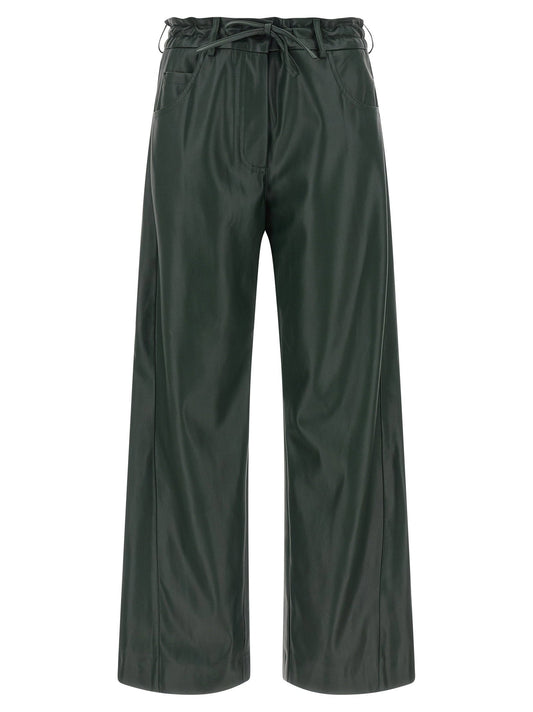 Nude Faux Leather Trousers