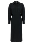 Victoria Beckham Long Sleeve Polo Collar Midi Dress