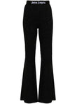 Palm Angels Logo lurex flared trousers