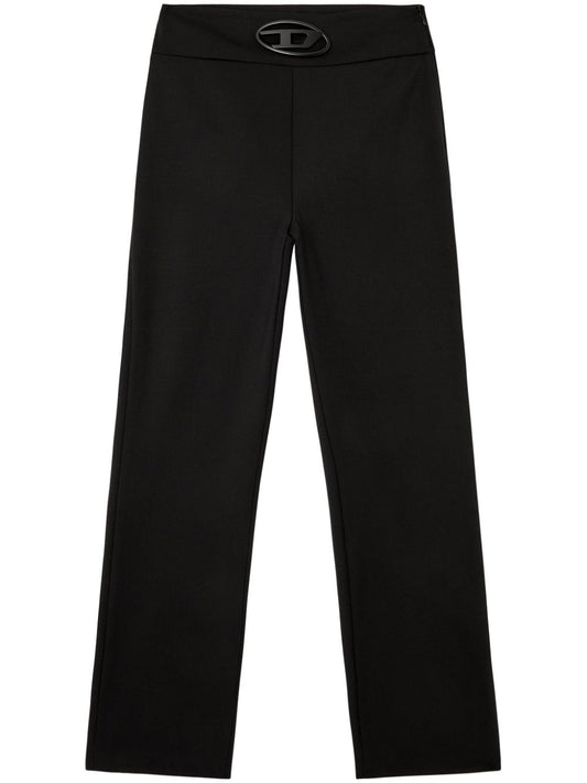 Diesel Oval D logo plaque high-waisted Wool blend trousers