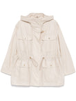 Fay Linen and cotton blend parka coat