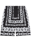 Versace Medusa Chains Silk Shorts