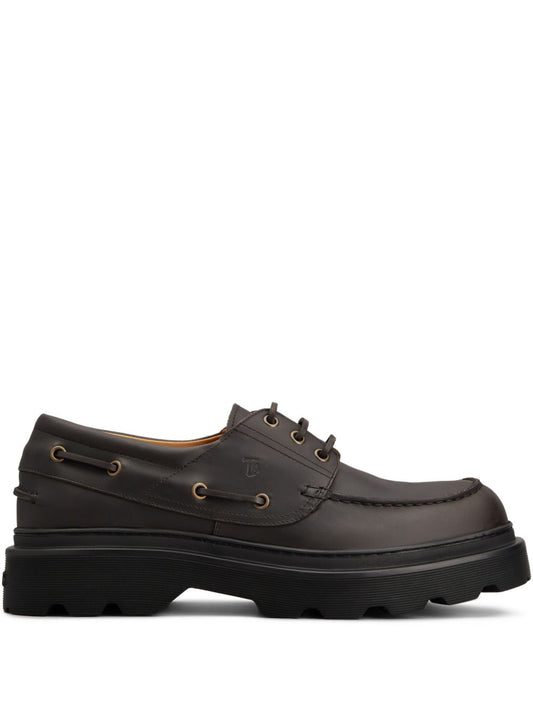 Tod's leather boat shoes