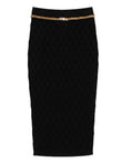 Elisabetta Franchi Knitted midi skirt