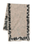 Silvana Manetti Grey Jagged-Edge Scarf.