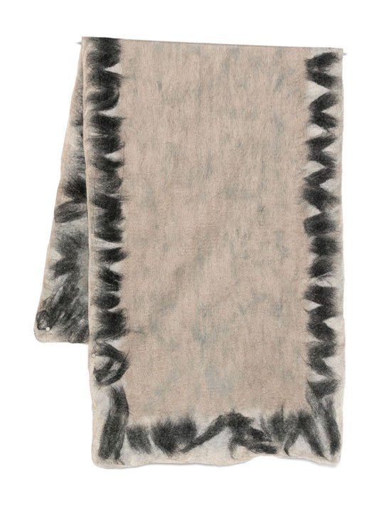 Silvana Manetti Grey Jagged-Edge Scarf.