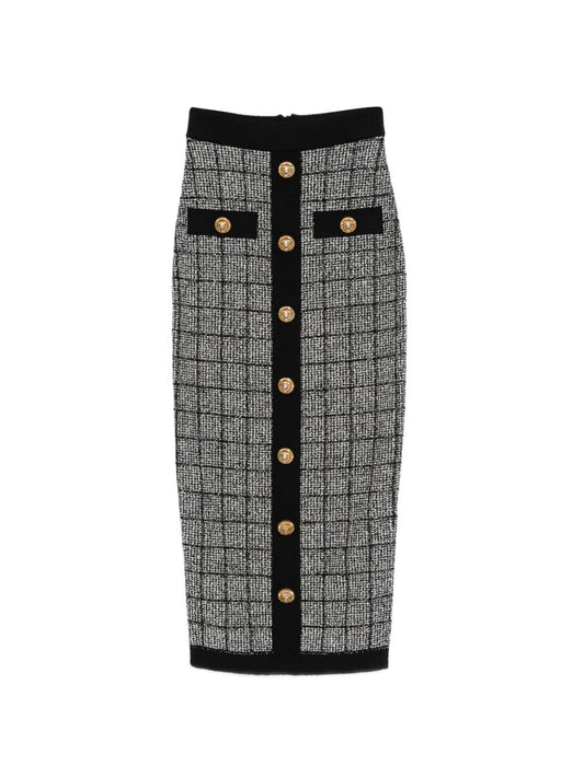 Balmain tweed long skirt