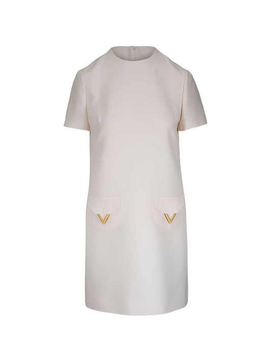 Valentino VLogo Signature wool and silk dress