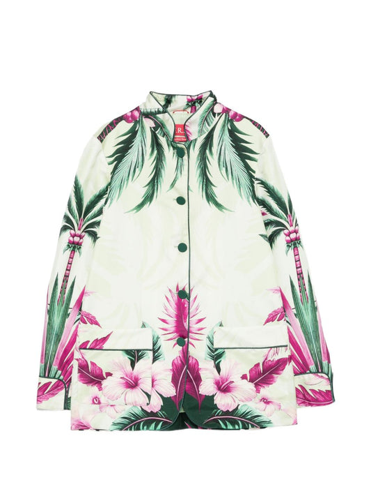 F.R.S . Printed silk jacket