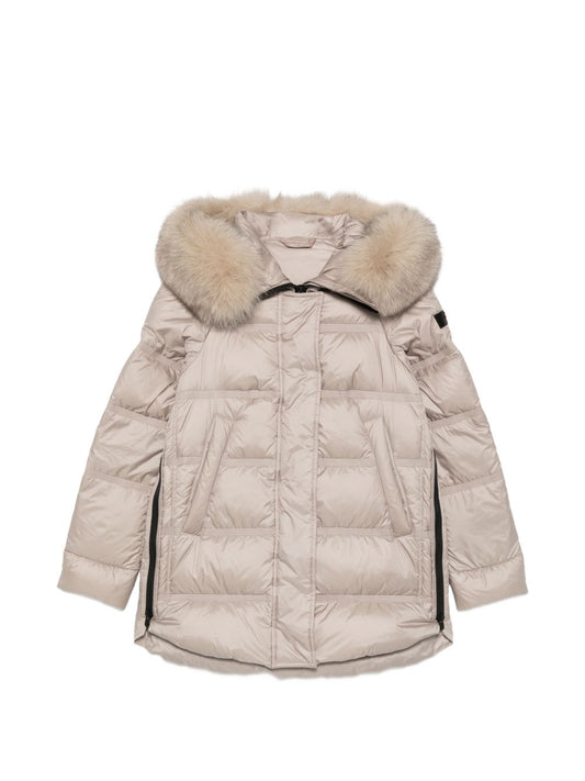 Peuterey Fur-Trim Hooded Quilted Jacket
