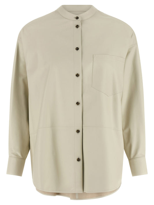 Yves Salomon Leather Shirt