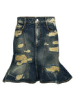 Marc Jacobs The Rip And Repair Straight Jean Skirt