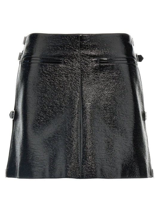 Courreges Mini Multi Sangle Vinyl Skirt