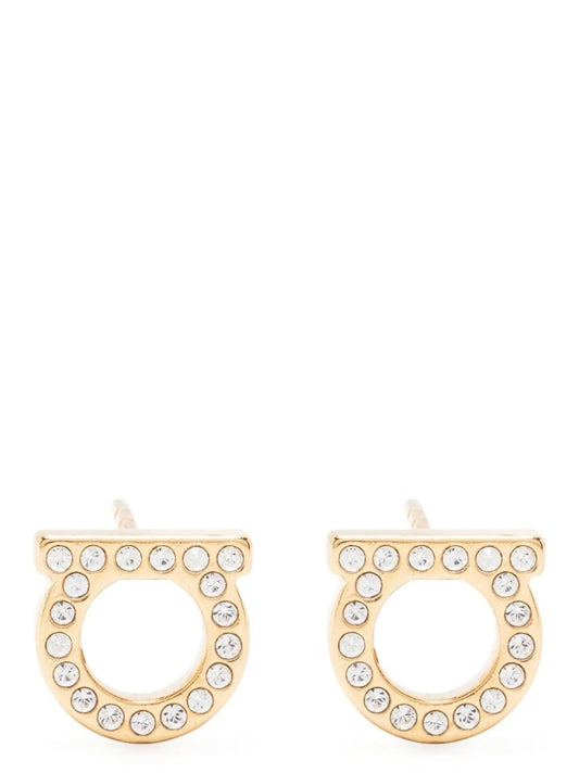 Ferragamo Gancini Crystals Earrings