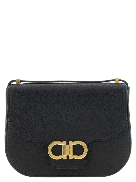 Ferragamo North-south Double Gancini Crossbody Bag