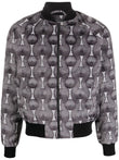 Ozwald Boateng Printed velvet bomber jacket
