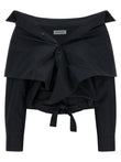 Balenciaga Crop Shirt Off The Shoulder