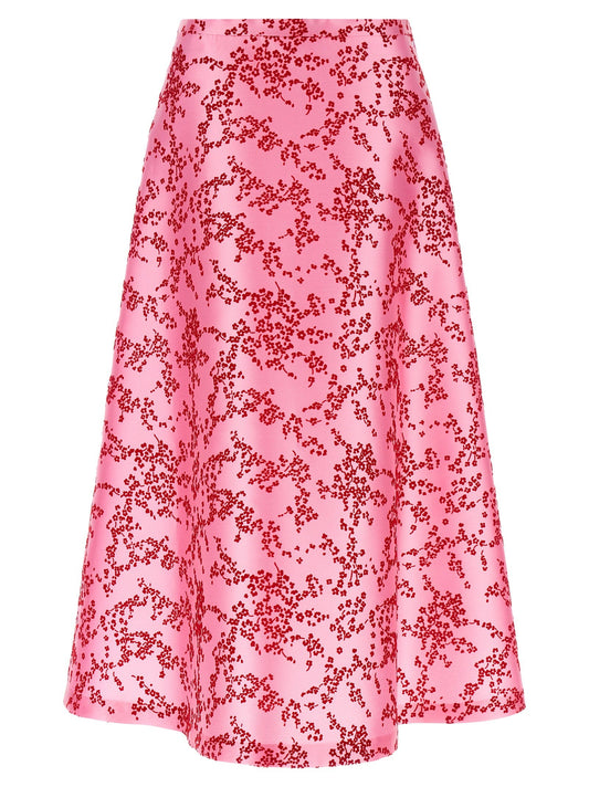 Alberta Ferretti Mikado Floreale Skirt
