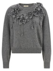 Alberta Ferretti Embroidered Flower Sweater