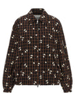 Ganni Check Flower Bomber Jacket