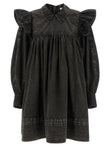 Ganni Black Washed Mini Shirt Dress