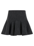 Ganni Pinstriped Flannel Skirt
