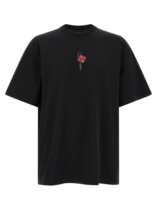 44 Label T-shirt With Padlock Print