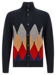 Ballantyne Classic Diamond Diamond Intarsia Cardigan