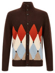 Ballantyne Classic Diamond Diamond Intarsia Cardigan