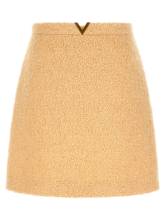 Valentino Garavani V Gold Skirt