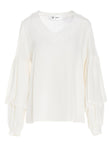Di.la3 Pari' Puff-sleeve Silk Shirt