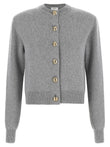 Balmain Sculpture Button Crew Neck Cardigan
