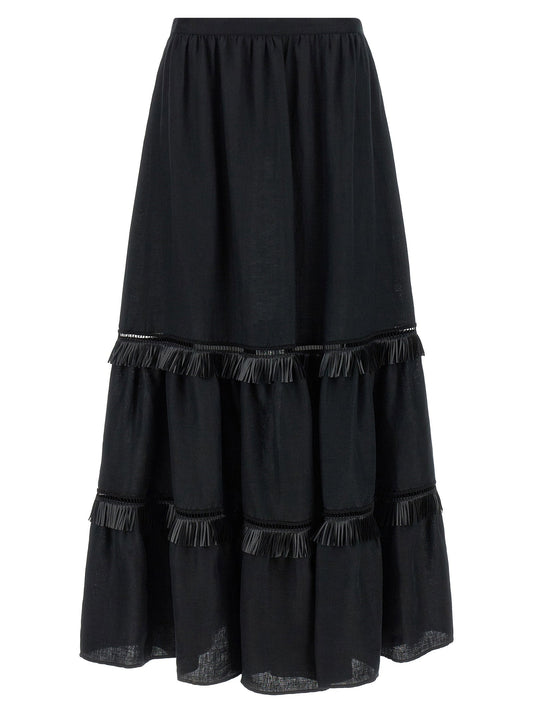 Kiton Fringed Skirt