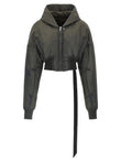 Drkshdw Hooded Cropped Flight Bomber Jacket