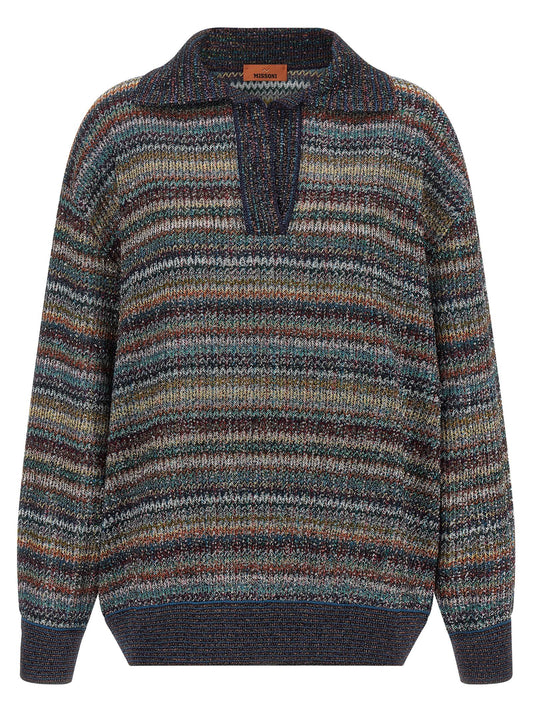 Missoni Lamé Yarn Polo Shirt